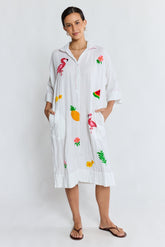 LulaLife Florida Kaftan White