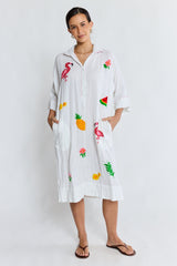 LulaLife Florida Kaftan White