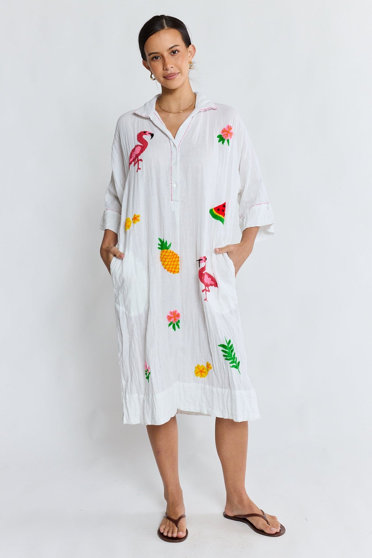 LulaLife Florida Kaftan White