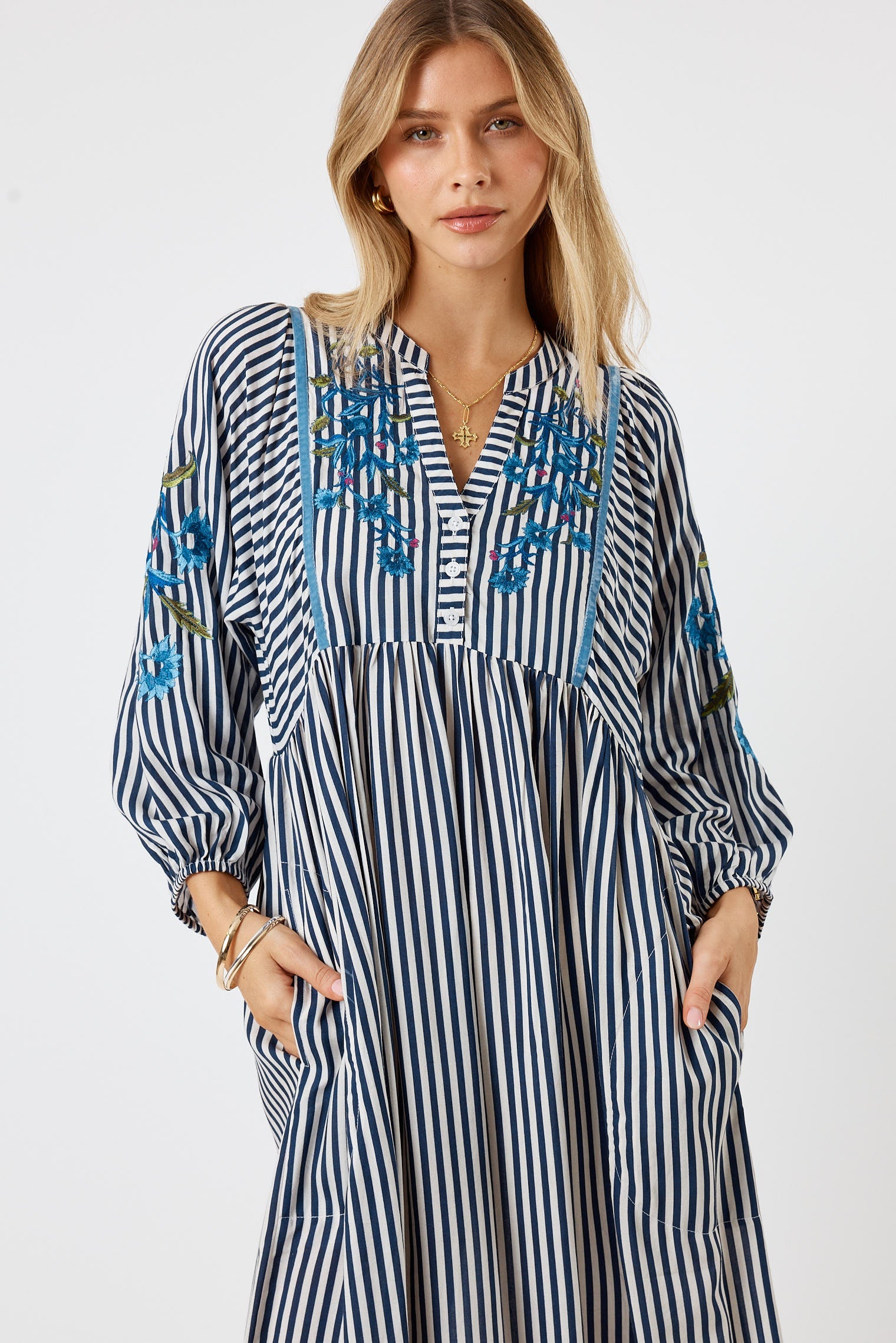LulaSoul Ontario Midi Navy Stripe