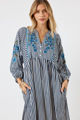 LulaSoul Ontario Midi Navy Stripe
