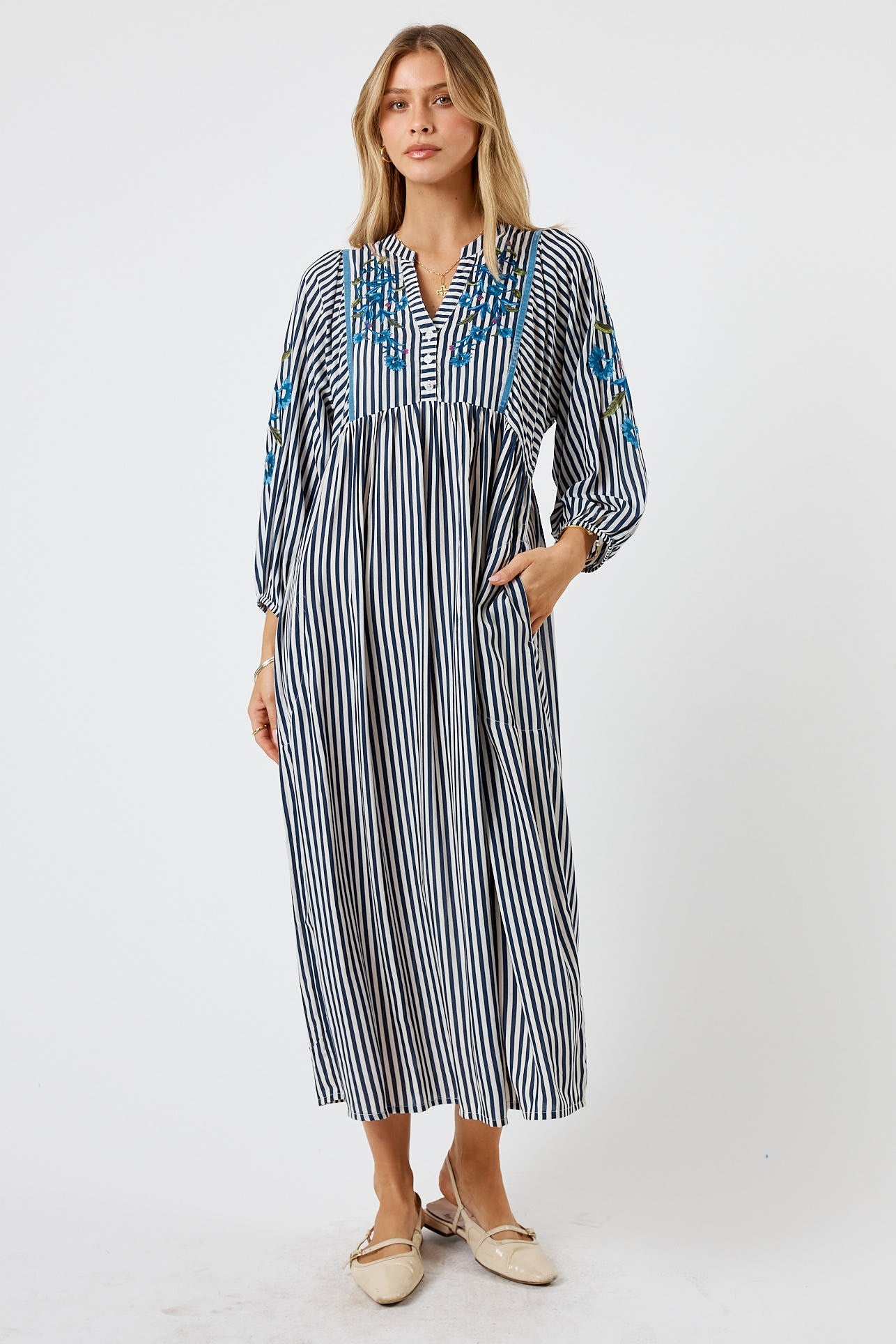 LulaSoul Ontario Midi Navy Stripe