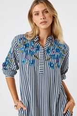 LulaSoul Ontario Shirtmaker Navy Stripe